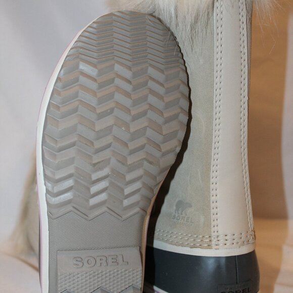 NEW YOUTH 6 WOMEN'S 7.5-8 SOREL JOAN OF ARTIC TALL WINTER LEATHER BOOTS‎ TAN - Picture 7 of 7